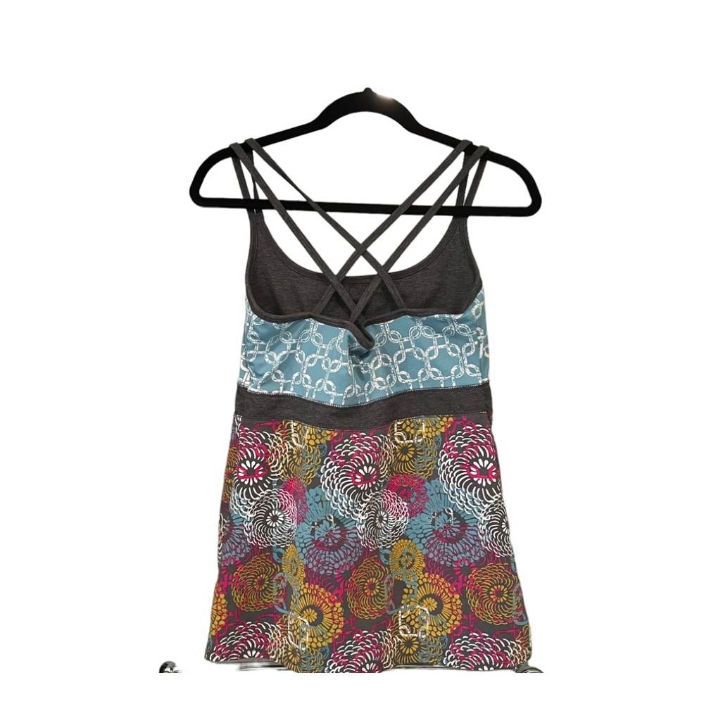 Soybu Pink Blue Athletic Top Strappy Shelf Bra Tank Running, Sz M - Picture 2 of 8